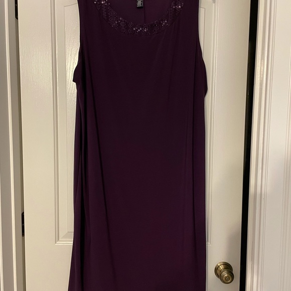 R&M Richards plum flare 2-piece evening dress - Picture 6 of 12